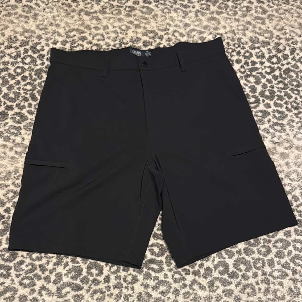 Chaps Black Flat Front Casual Shorts